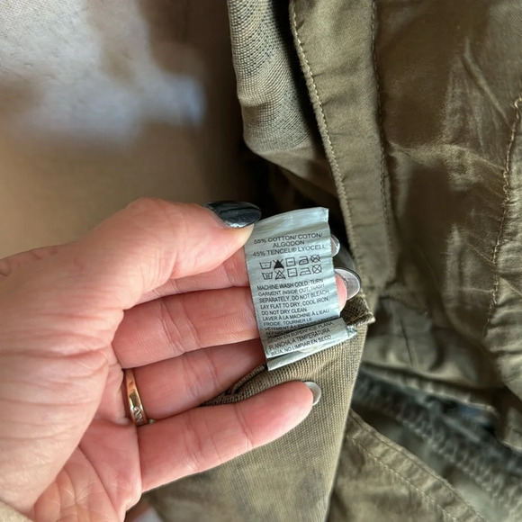 Lucky brand women’s camo green, long utility style jacket with hood size medium - Picture 5 of 6